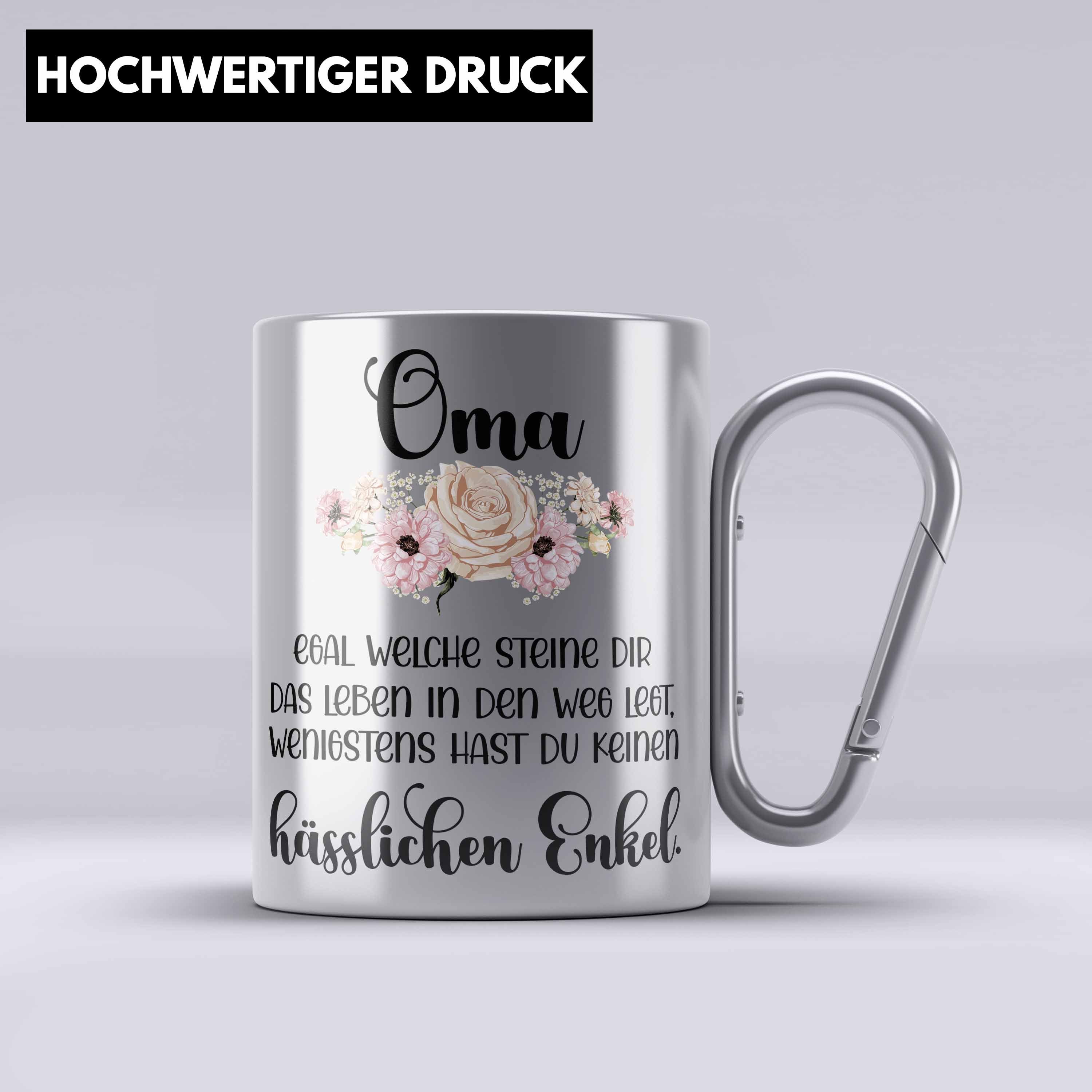 Beste Gesch Tasse Geburtstagsgeschenk Thermotasse Geschenk Silber Oma Edelstahl Enkel von Trendation