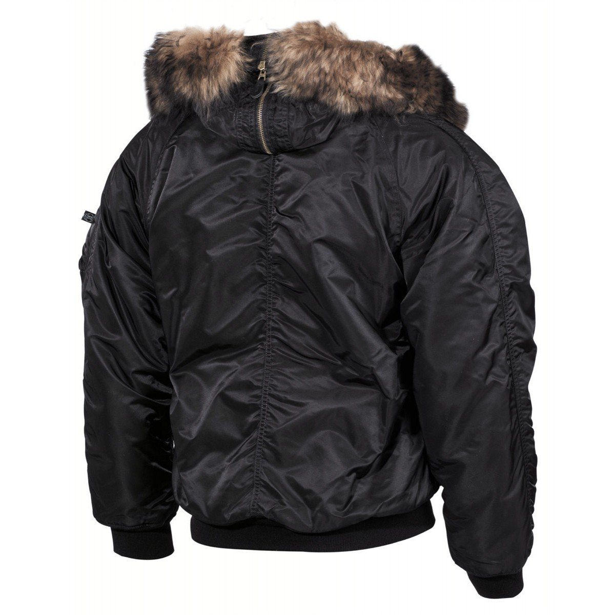 MFH Winterjacke Polarjacke N2B, schwarz, dick gefüttert - XS Kunstpelzbesat günstig online kaufen