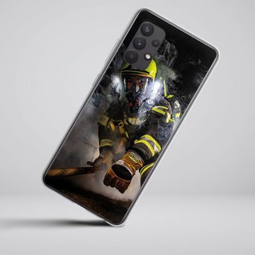 DeinDesign Handyhülle Feuerwehr Feuerwehrmann Feuer Smokediver, Samsung Galaxy A32 4G Silikon Hülle Bumper Case Handy Schutzhülle