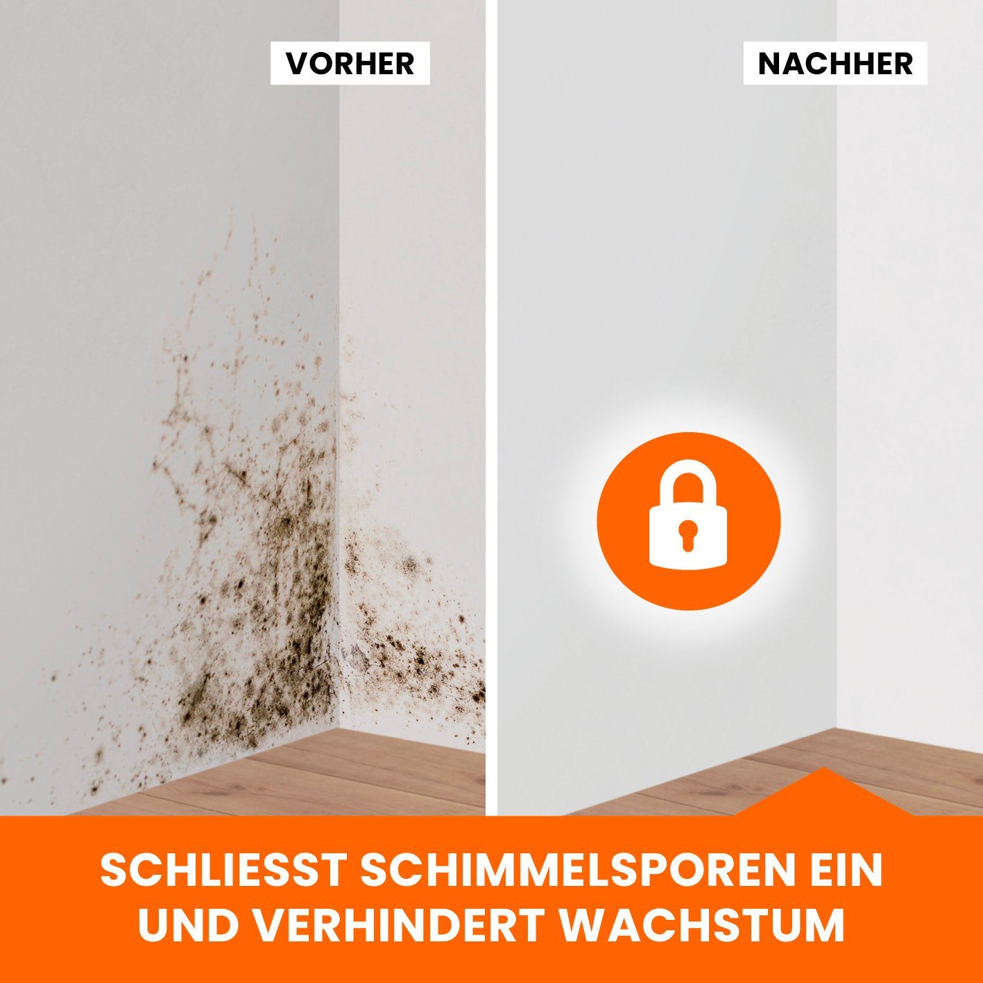 Tonis SCHIMMELSCHOCK Wandfarbe 5.2 Anti-Schimmel-Farbe mit 99,999% antimikrobieller Wirkung, Sprühfarbe für ca. 1,5 qm, wissenschaftlich nachgewiesene Wirkung – Bild 5 von 5