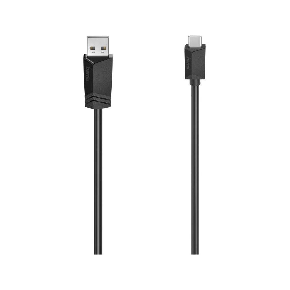 Hama USB-C-Kabel 3m USB-A zu USB-C schwarz. Computer-Adapter