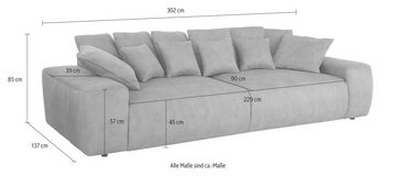 Home affaire Big-Sofa Sundance, Polsterung für bis zu 140 kg pro Sitzfläche, auch mit Cord-Bezug