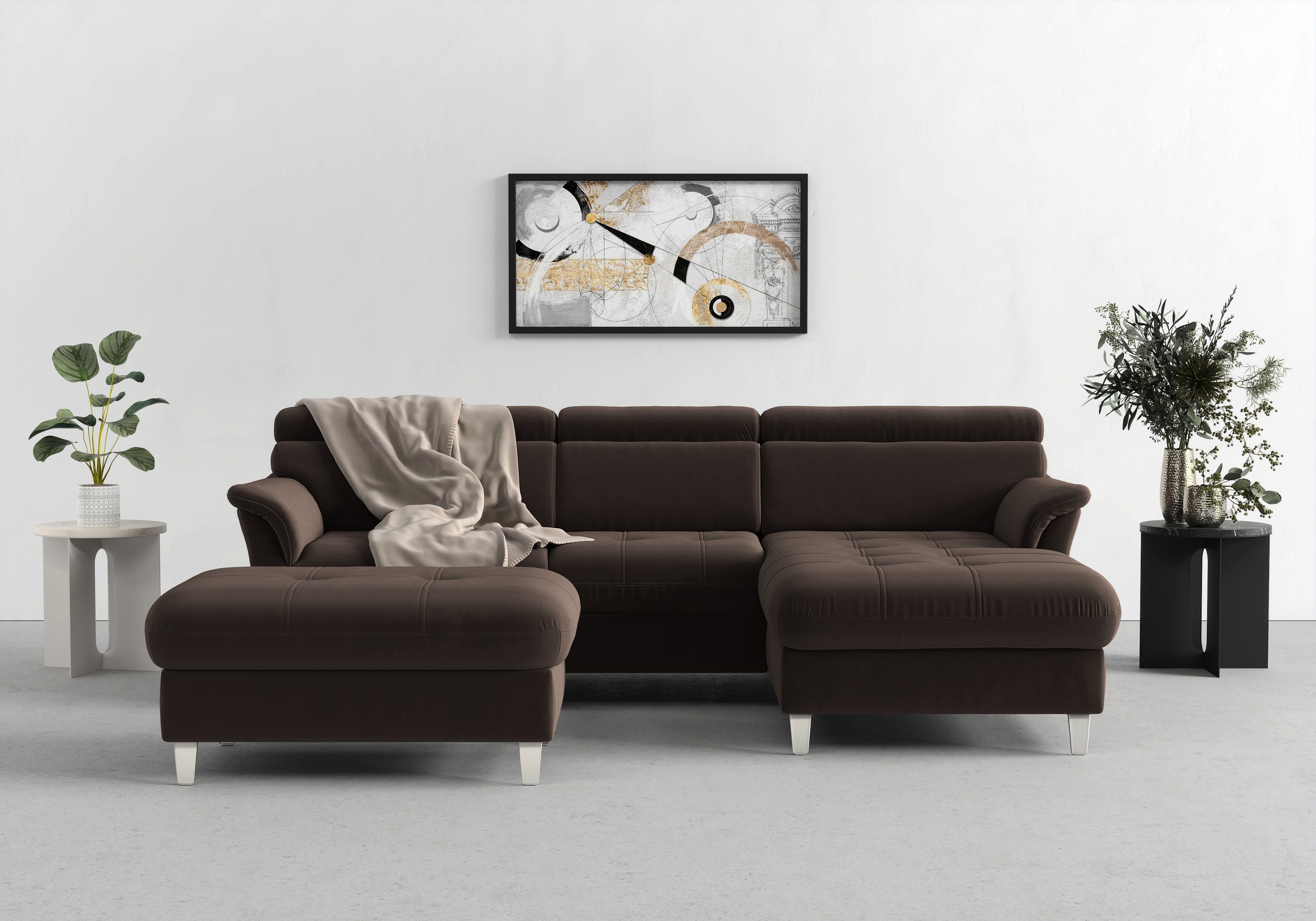 sit&more Ecksofa Marano, Kopfteilverstellung, Bettfunktion, wahlweise mit Bettkasten inklusive