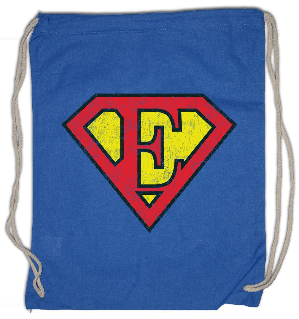 Turnbeutel Super E Turnbeutel Buchstabe Initialen Vorname Nachname Man Fasching