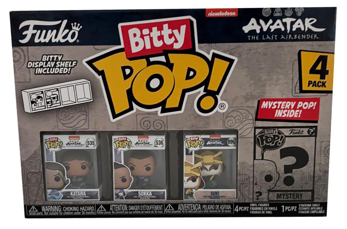 Funko Spielfigur Funko Bitty Pop! Avatar Katar Sokka Suki 3 kleine Figuren + 1 Figur, (Spiel-Set)