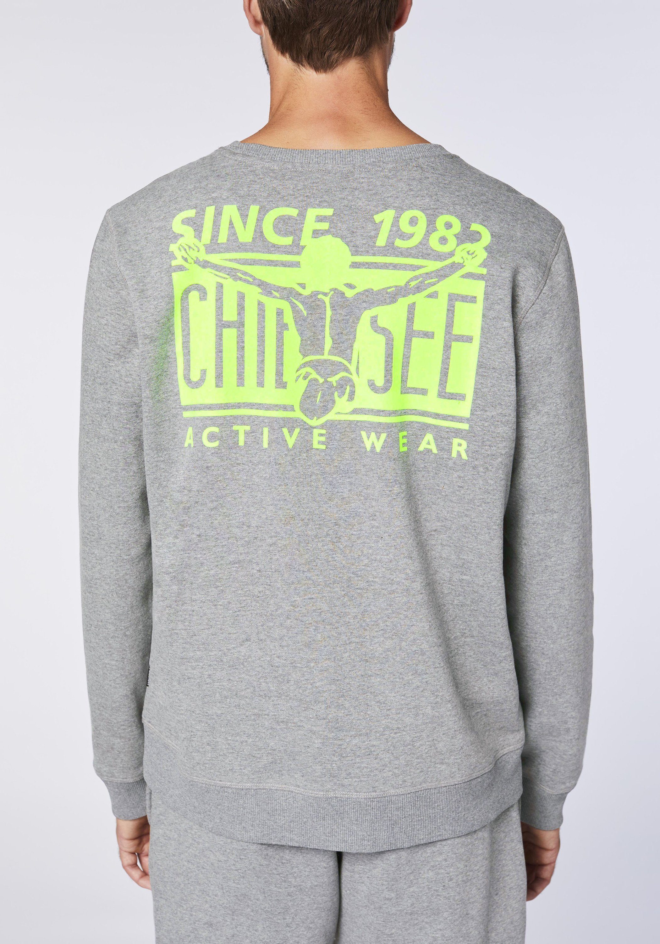 Sweatshirt grau mit Sweatshirt Baumwollmix aus Chiemsee Logo-Print mittel 1