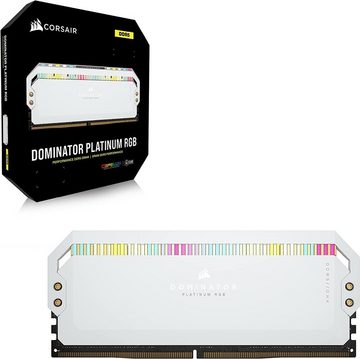 Corsair DOMINATOR PLATINUM RGB DDR5 5200 White Arbeitsspeicher (RGB Beleuchtung ICUE, INTEL optimiert)