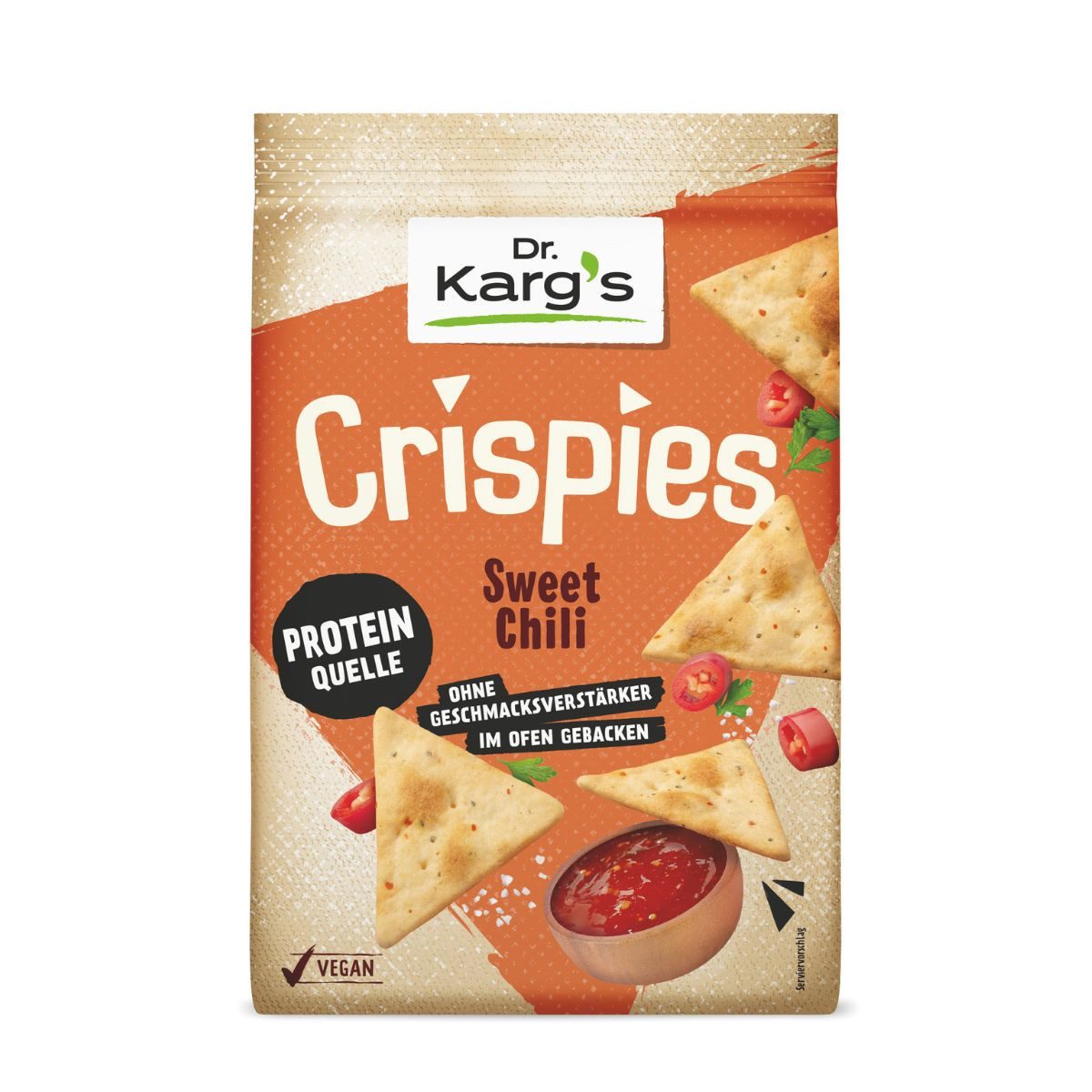 Dr. Kargs Brot, Dr. Kargs Crispies Sweet Chili im Ofen gebacken kross vegan 170g