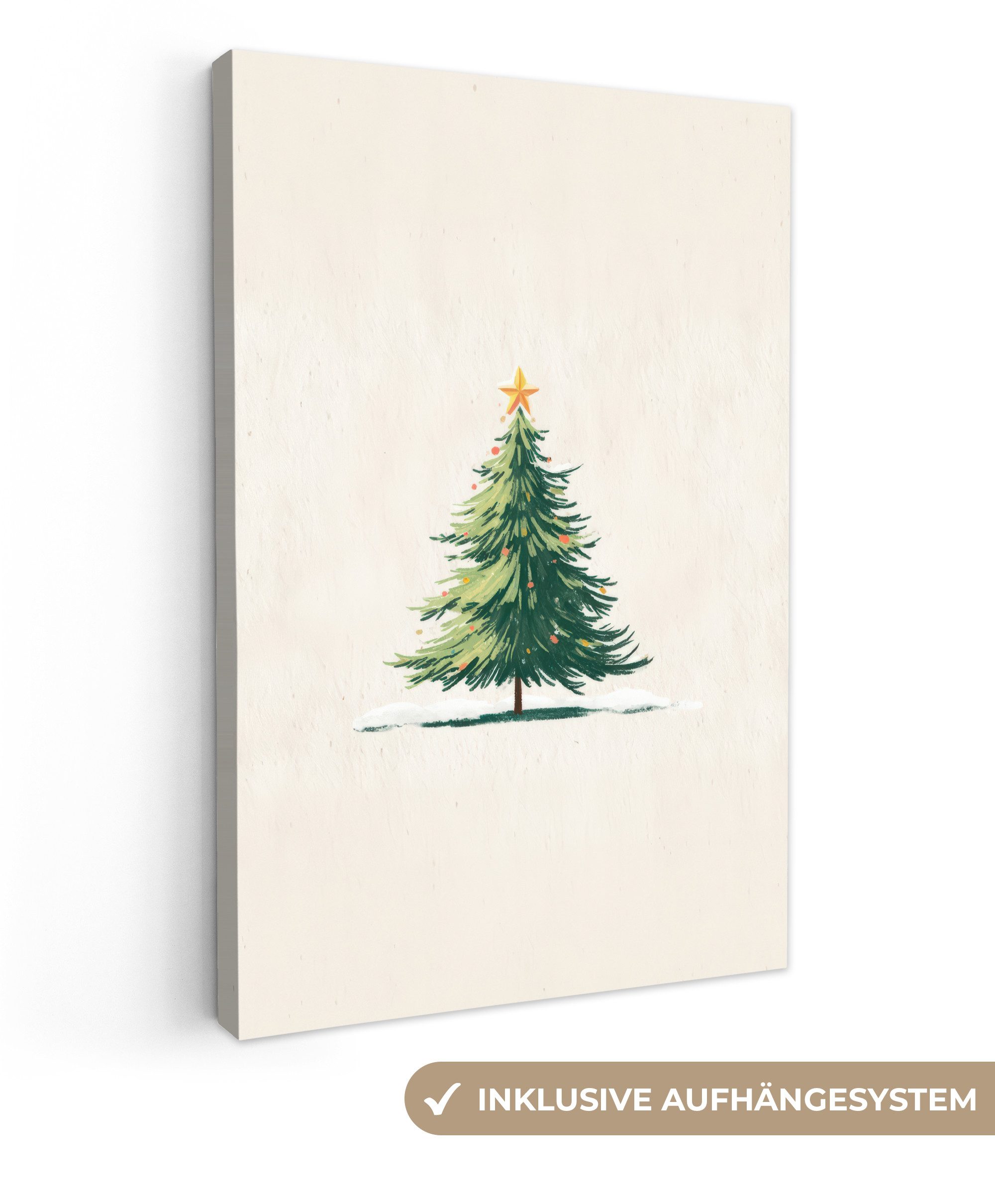 OneMillionCanvasses® Leinwandbild Weihnachtsbaum - Illustration - günstig online kaufen