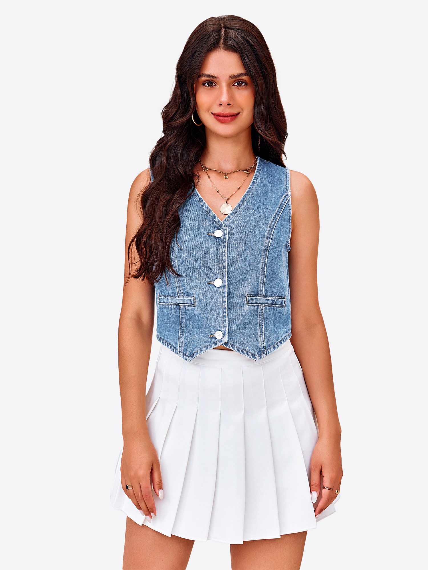Imily Bela Jeansweste Damen Jeansjacke Weste (Packung, 1-tlg., 1per-Pack) m günstig online kaufen