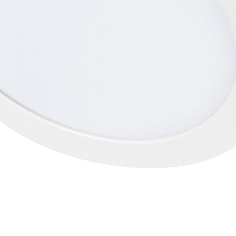 Qazqa LED Einbaustrahler Trans, LED fest integriert, Extra-Warmweiß, QAZQA Downlight, integrated, Weiß, Kunststoff, Modern