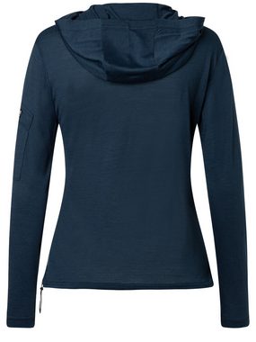 SUPER.NATURAL Hoodie für Damen, Merino, weich RELAX LIGHT POCKET Armtasche