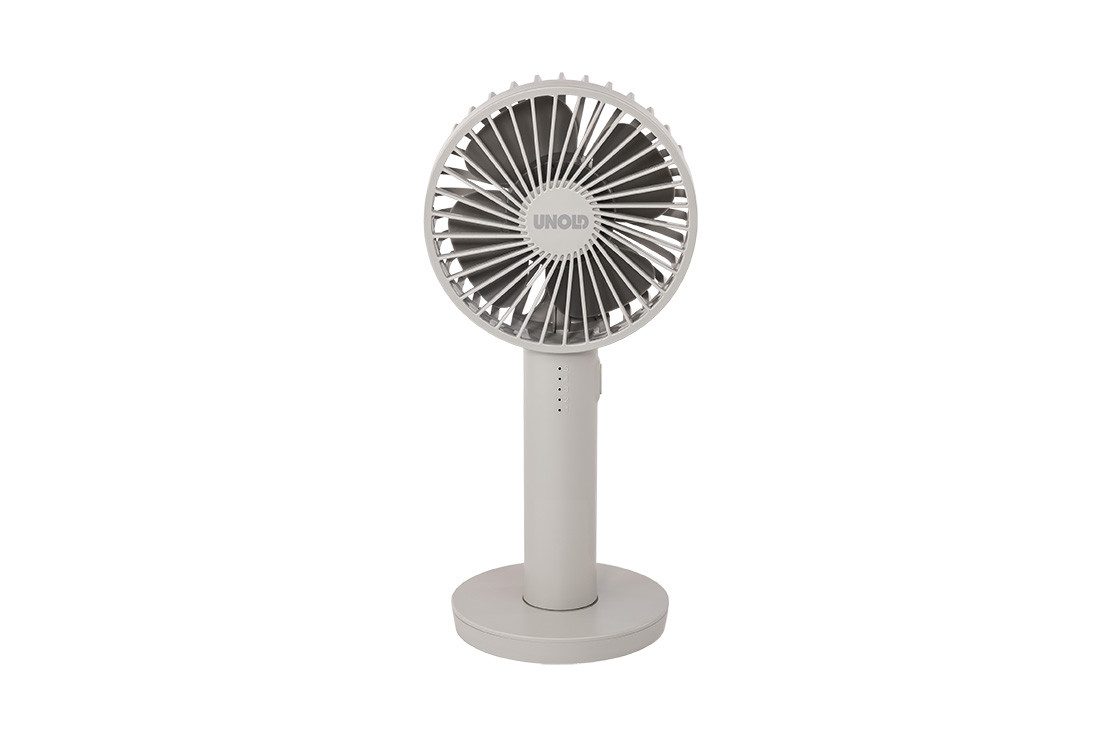 Unold Handventilator Breezy II, 5-stufige Geschwindigkeitsregelung integrierter Spiegel