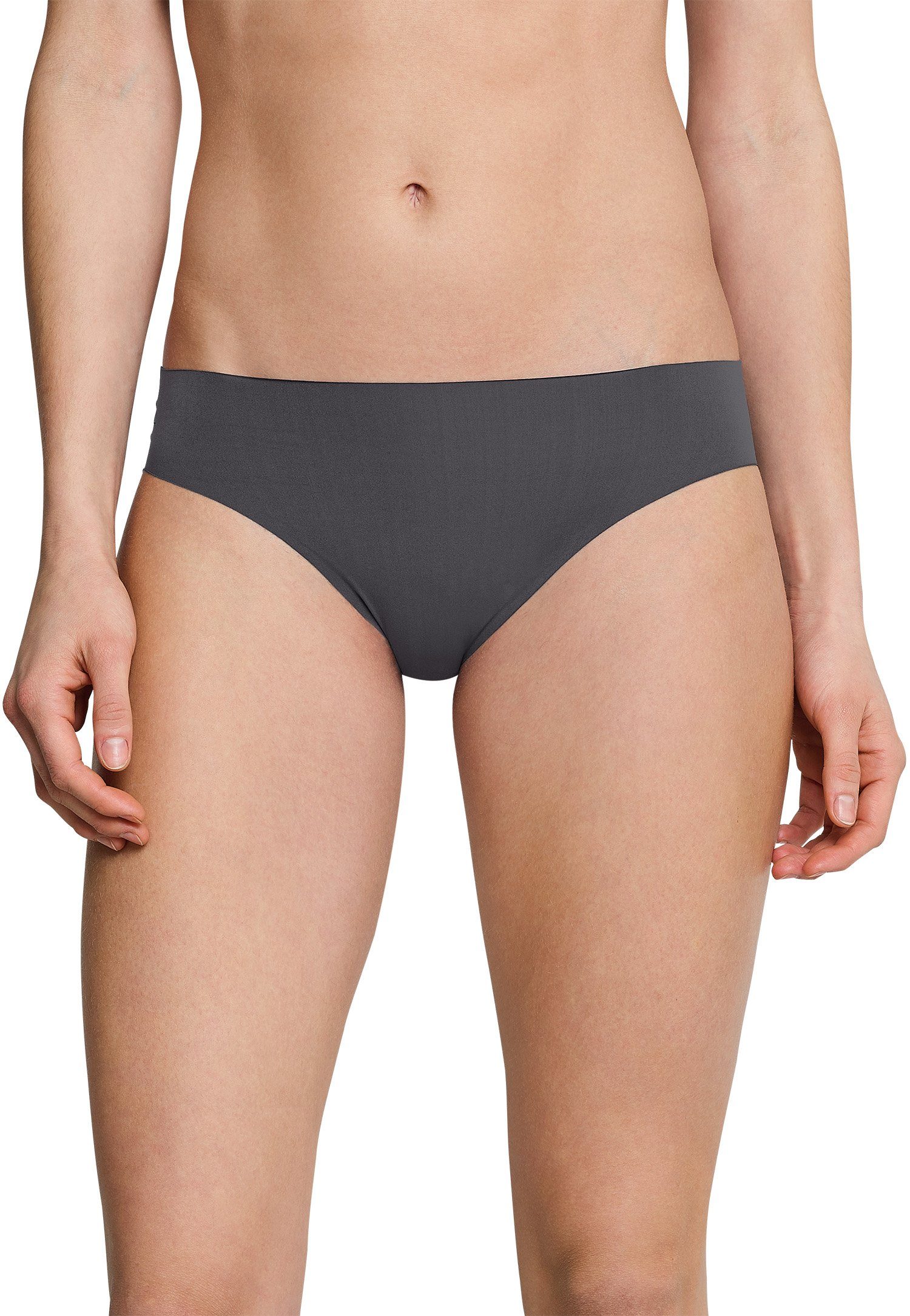 Schiesser Slip Seamless (Set, 1-St., Set) Damen Hipster Shorts Pants Unterhose nahtlos ohne störende Nähte graphit