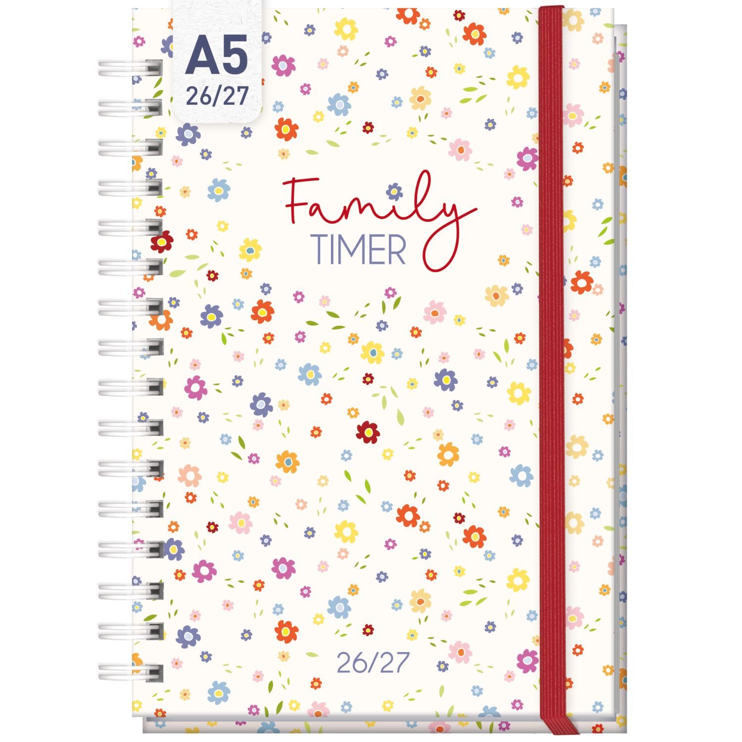 Häfft Terminkalender Family-Timer 2026/2027 / 17 Monate / A5, Wire-O-Bindung
