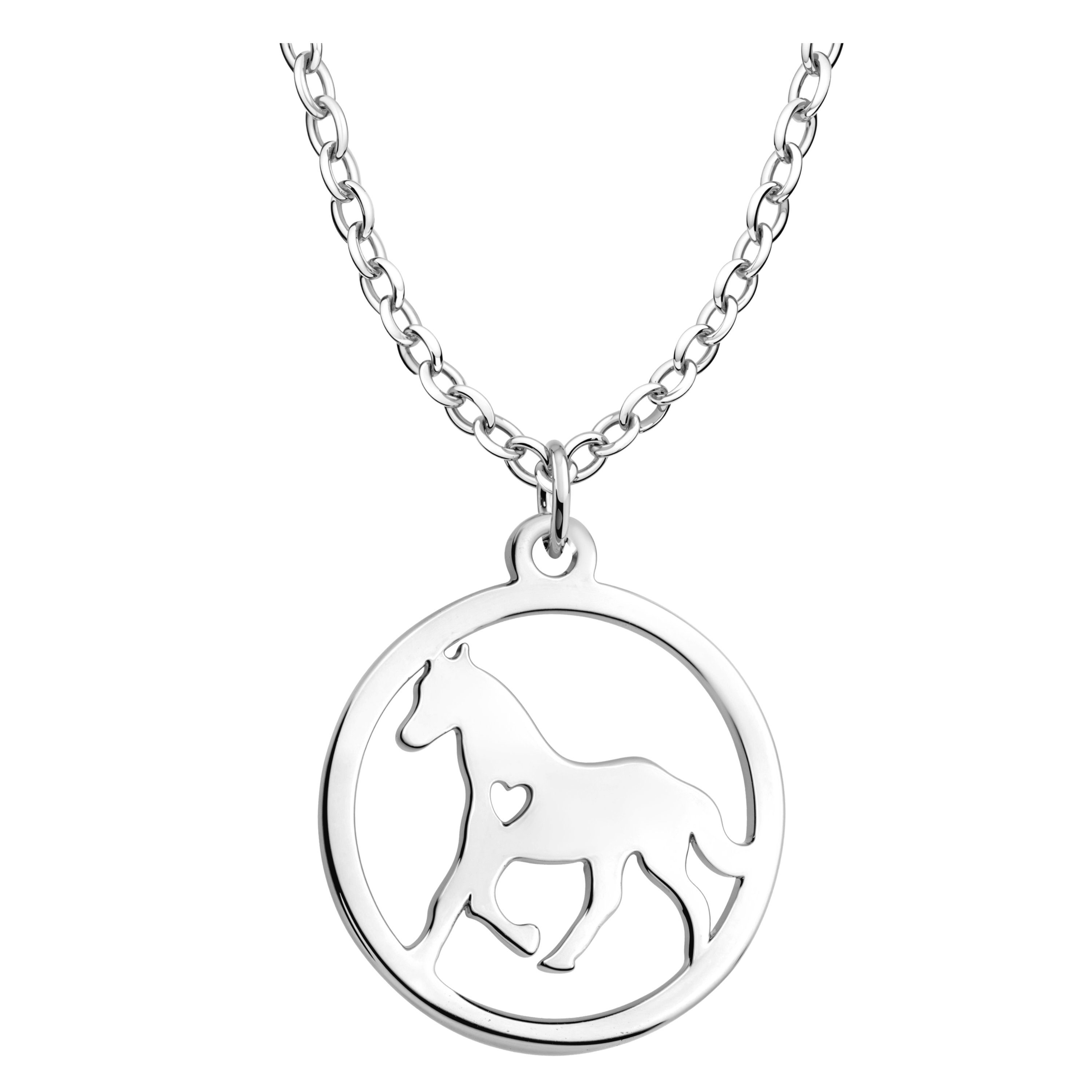 Sofia Milani Kette mit Anhänger Kreis Pferd, 925 Silber Damen Schmuck - N07 günstig online kaufen