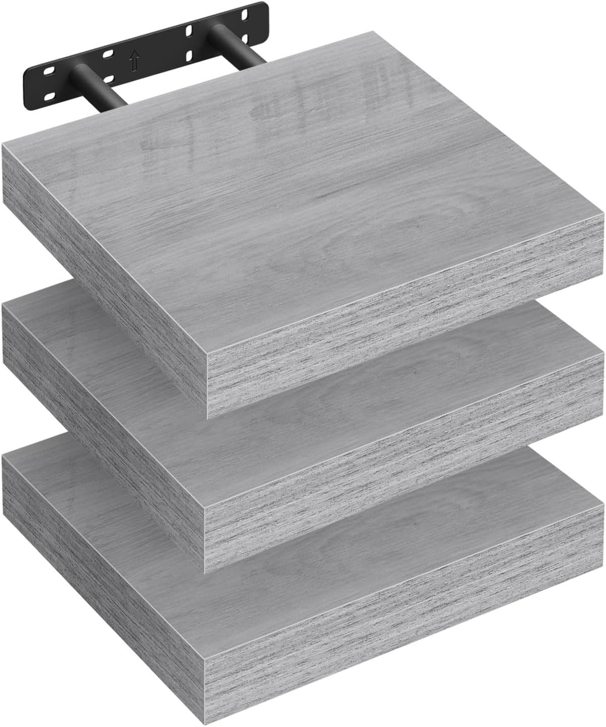 Woltu Wandregal, Set 3-tlg., Wandboard für Deko aus MDF Holz