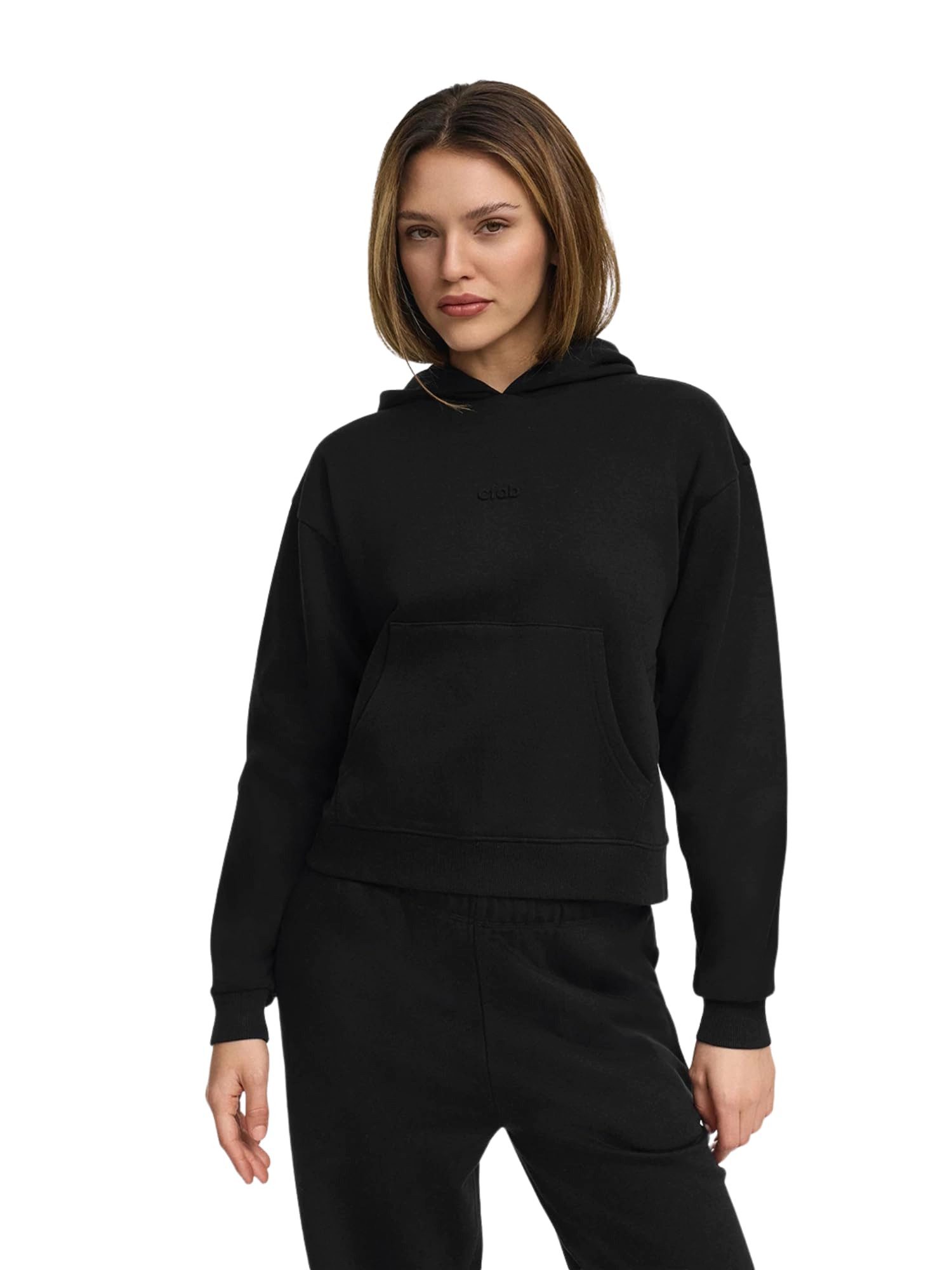 cfab (creamy fabrics) Hoodie Everyday Relaxed Fit Classic Hoodie-Schwarz-S günstig online kaufen
