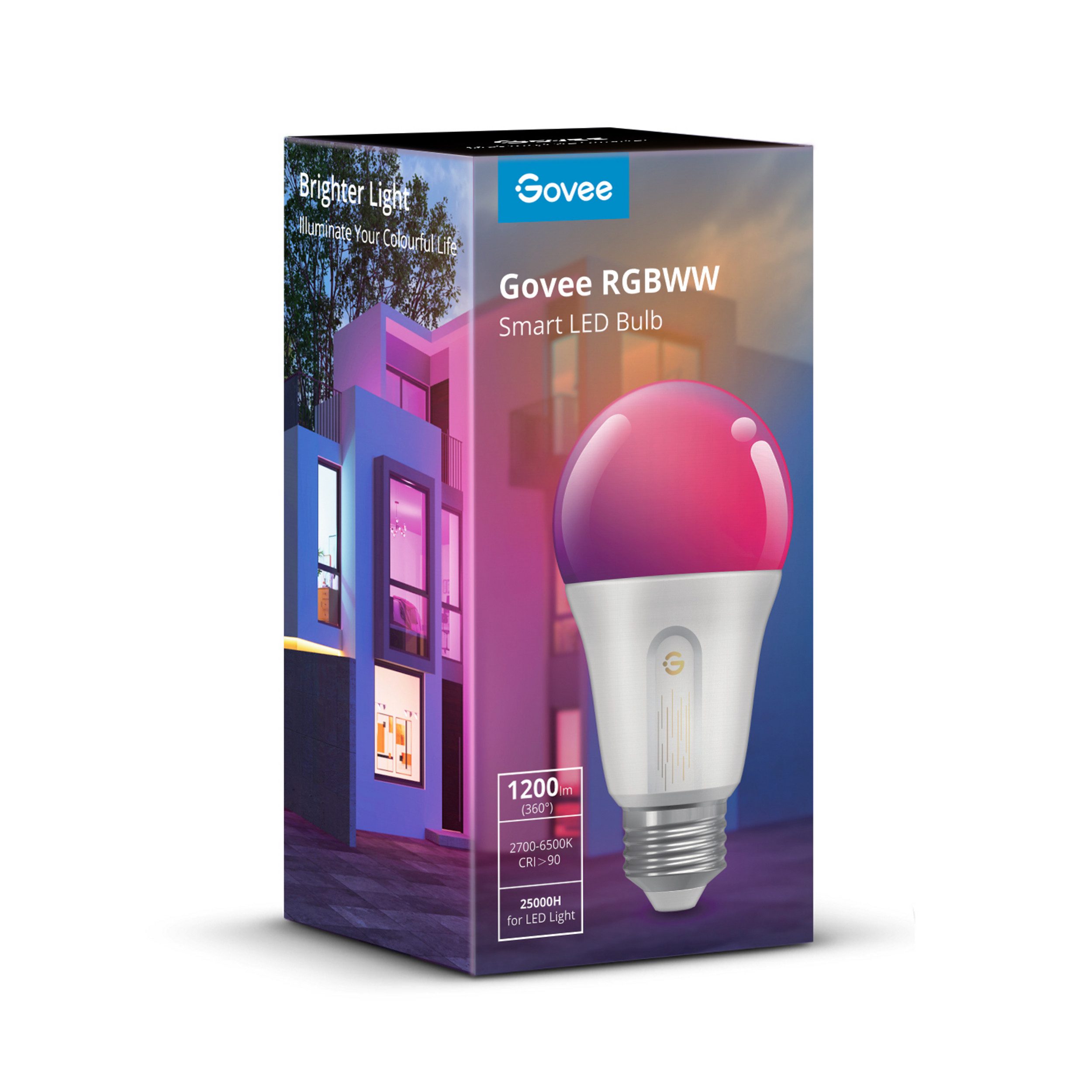 Govee LED-Leuchtmittel Govee RGBWW Smart LED Bulb (1 Pack) E27 1200lm – Bild 2 von 3