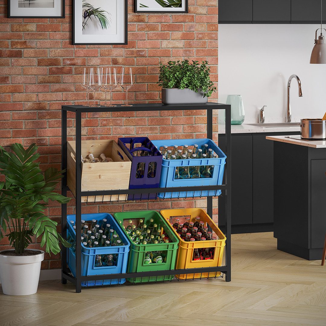 STEELSØN Flaschenregal Montune mit Ablagefläche, Getränkekistenregal in Sch günstig online kaufen