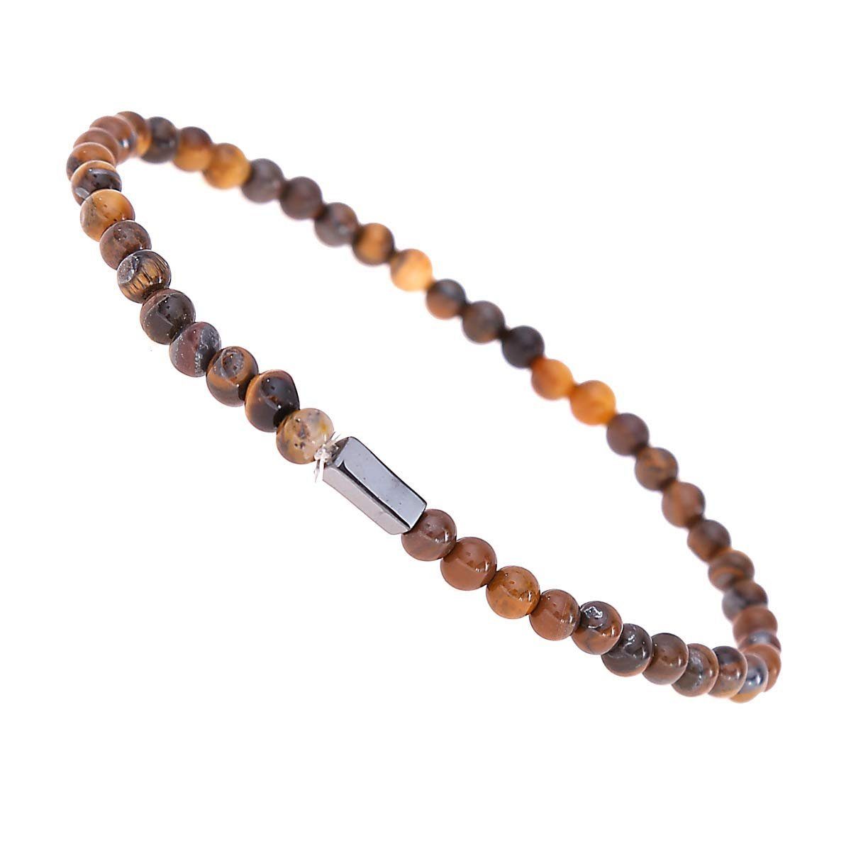 Made by Nami Armband Set 2x Surfer Armband Herren & Damen Tigerauge Perlenarmband Boho Armband (Set, 2), Festival Schmuck Hippie Herren Armband Sommer