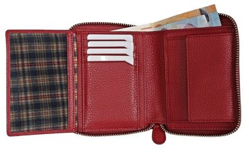 Brown Bear Geldbörse Modell Billy - mit umlaufendem Reißverschluss, mit 8 Kartenfächgern, 5 Ausweisfächern und RFID Schutz Farbe Rot