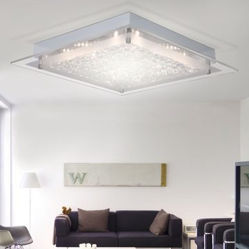 WOFI LED Deckenleuchte, LED-Leuchtmittel fest verbaut, Warmweiß, Deckenleuchte Wohnzimmerlampe Deckenlampe, tropfenförmiges Glas