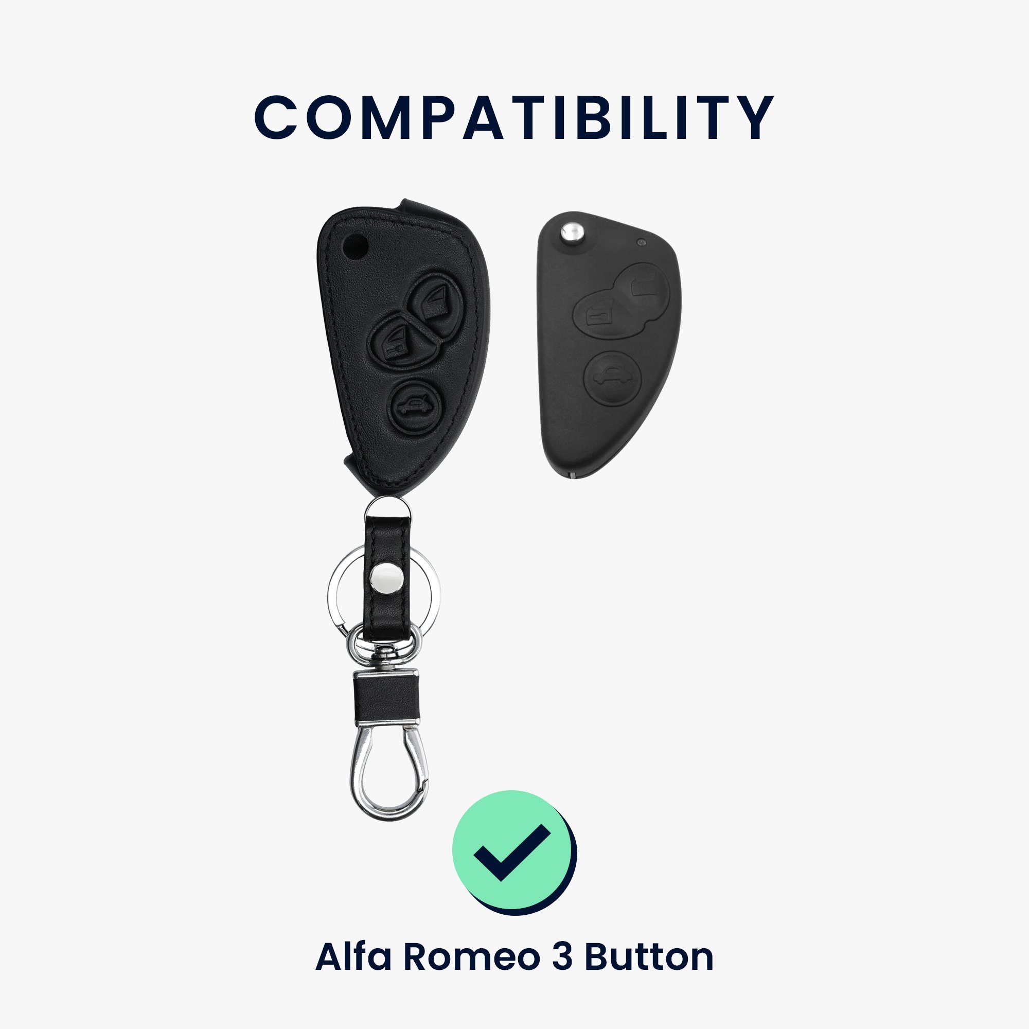 Romeo, kwmobile für Kunstleder Schlüsseltasche Schlüsselhülle Schutzhülle Hülle Alfa Cover Autoschlüssel