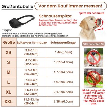 Amissz Maulkorb Weich Maulkorb für Hunde mit Klettverschluss Atmungsaktiv