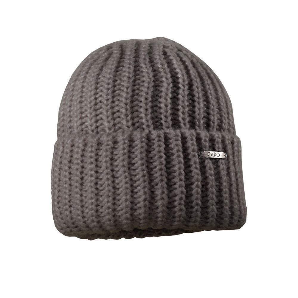 CAPO Strickmütze Strickmütze, Formstrick ultrasoft, Teilfutter (1-St)