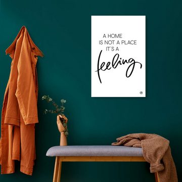 Posterlounge Forex-Bild m.belle, A home is..., Schlafzimmer Illustration