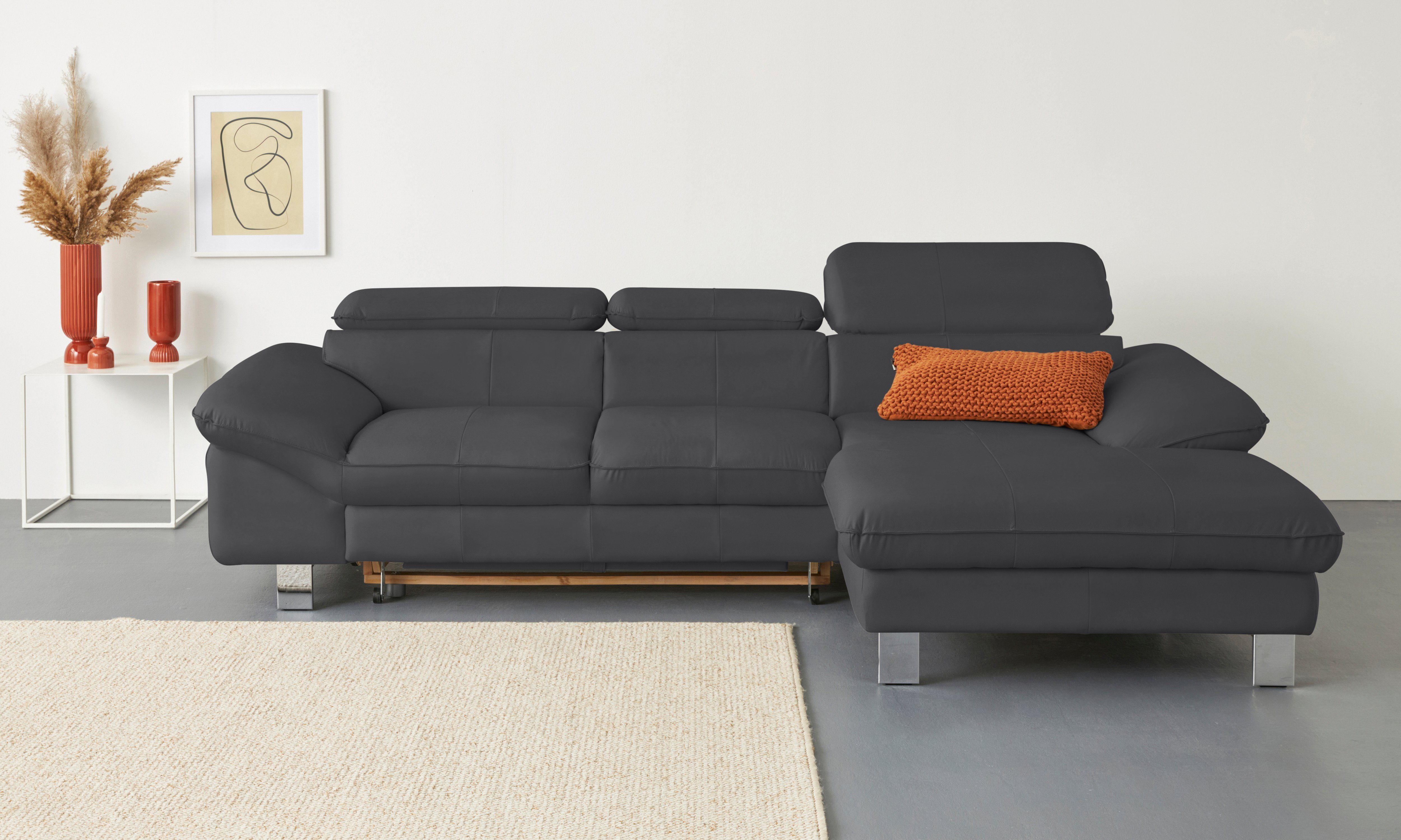 COTTA Ecksofa Driver L-Form, mit Kopfteilverstellung, wahlweise mit Bettfunktion & Bettkasten
