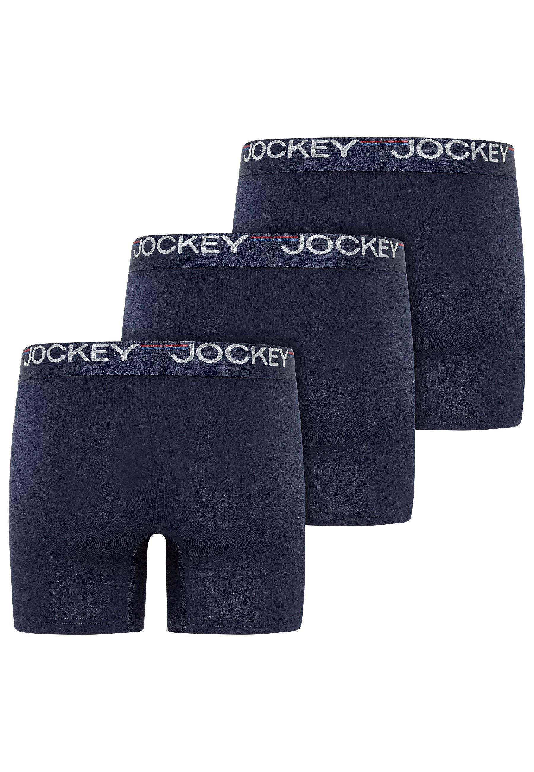 Jockey Langer Boxer Cotton Stretch (3er Pack) eng anliegend, hoher Tragekomfort – Bild 5 von 5