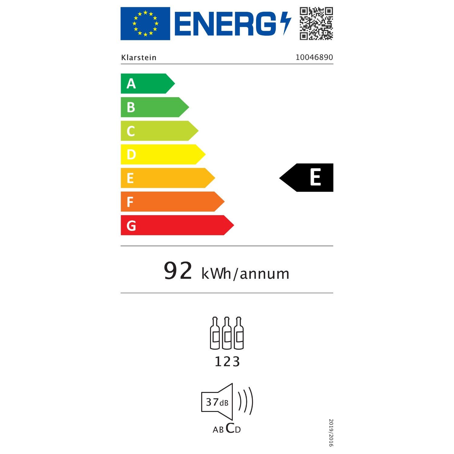 Energieeffizienzklasse: 