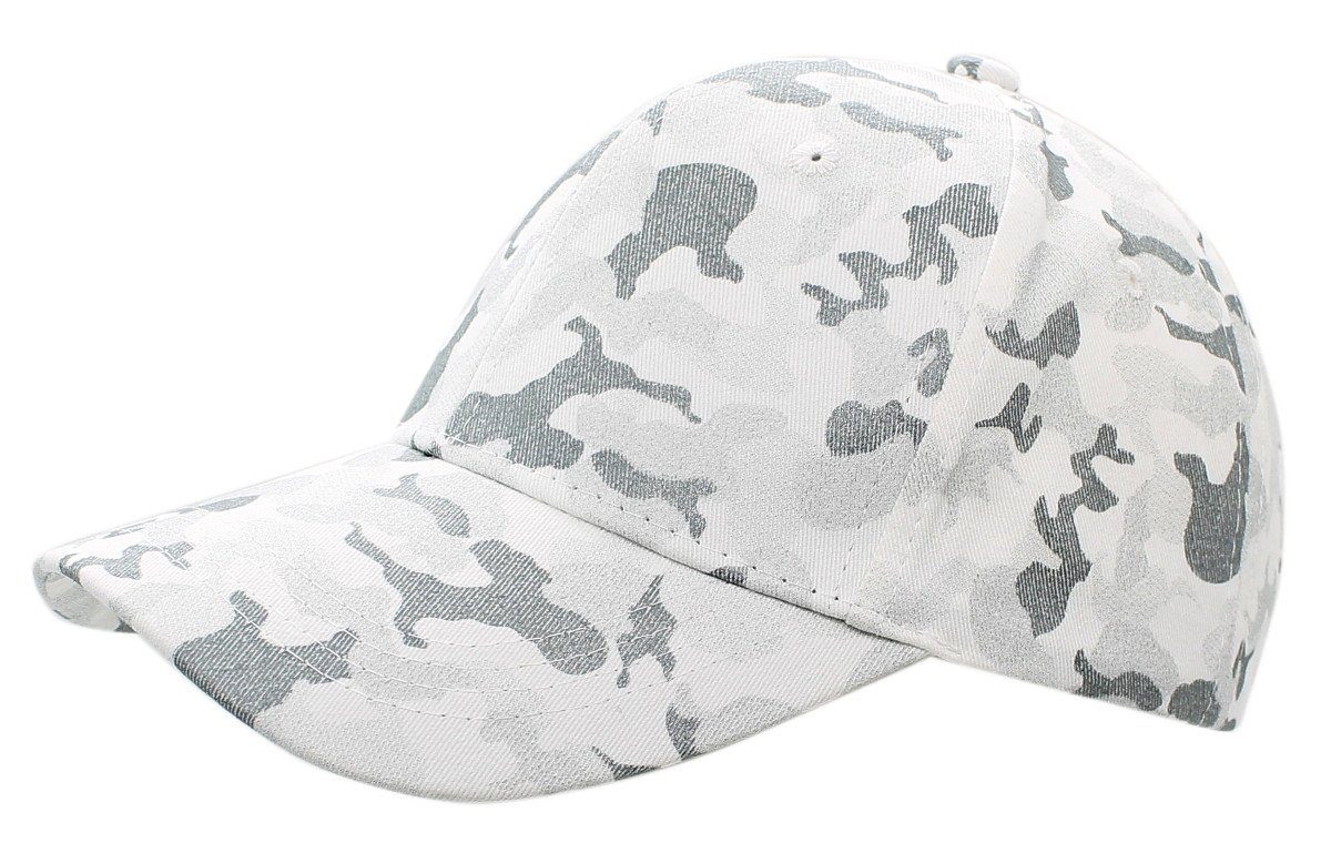 dy_mode Baseball Cap Camouflage Kappe Damen Basecap Herren Army Muster Schirmmütze Bunt One Size, mit Belüftungslöcher, Unisex K106-Weiß