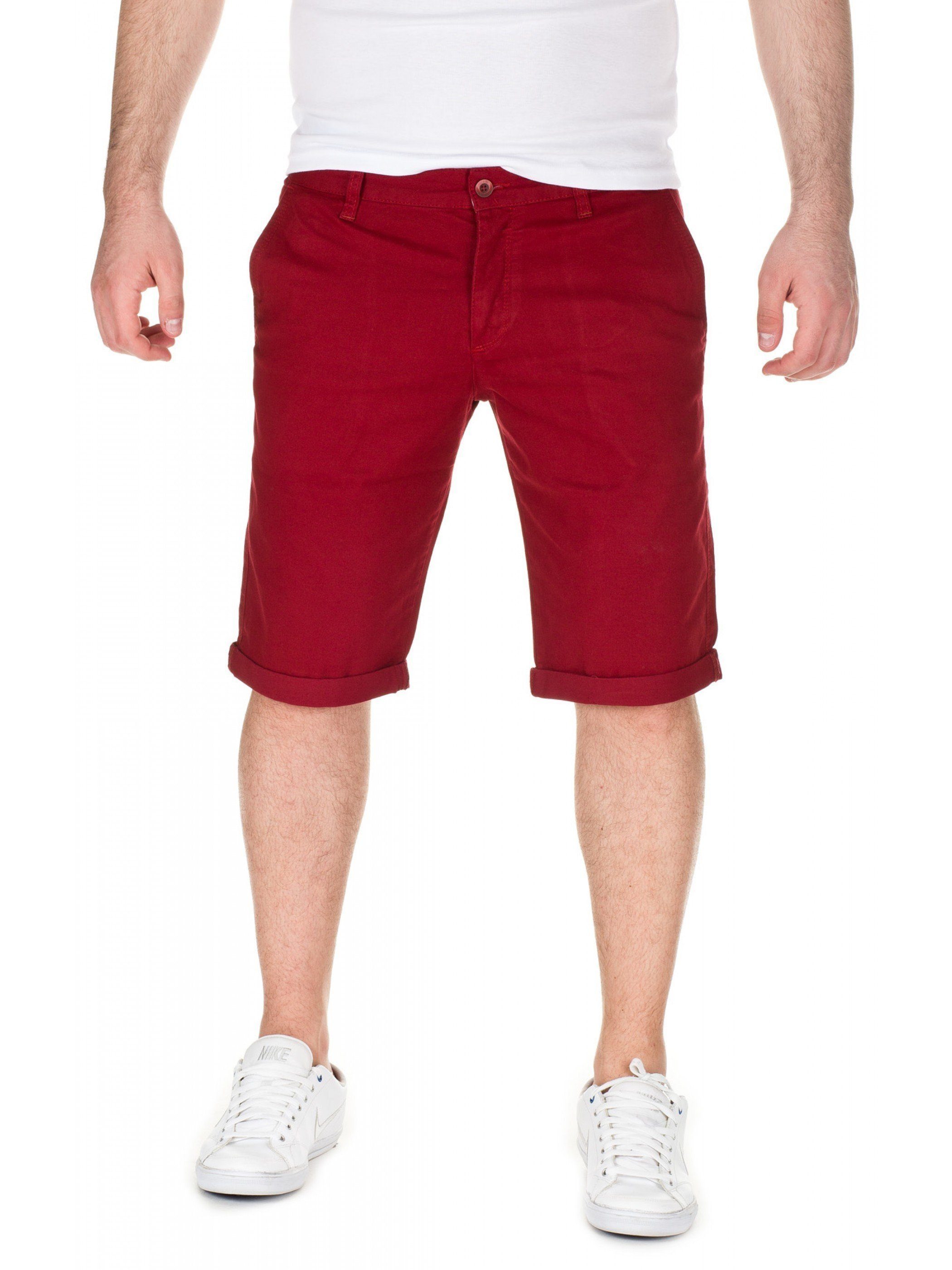 (port in shorts WOTEGA Chino Unifarbe Rot 86448) Shorts Kallari