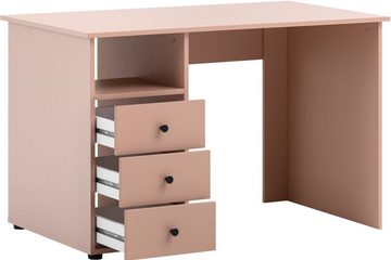 Schildmeyer Schreibtisch Smash, Breite 115 cm, 3 Schubladen mit Teilauszug und Metallbeschlägen