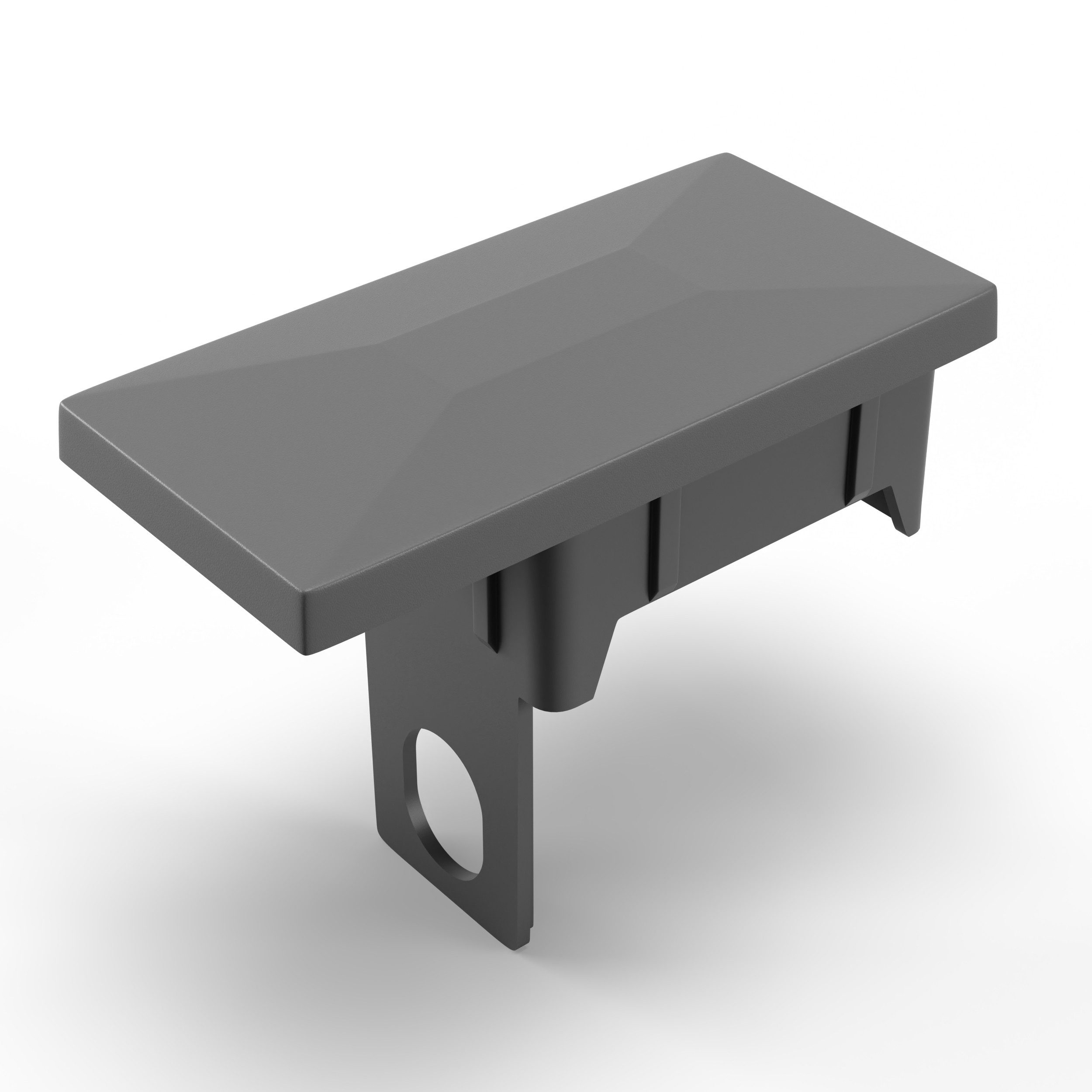 Qualinos Pfostenkappe Sicherungssteg für Doppelstabmattenzaun Zaunpfosten 60x40 mm UV-stab. (Vorteilspack, 10 St., Für 60x40mm Metallpfosten mit Sicherrungssteg), UV-Stabilisiert, Frostsicher, Made in Germany, zum Vernieten