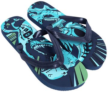 Sarcia.eu Dunkelblaue Flip-Flops für Jungen mit Dinosaurier-Muster 28-29 EU Badezehentrenner