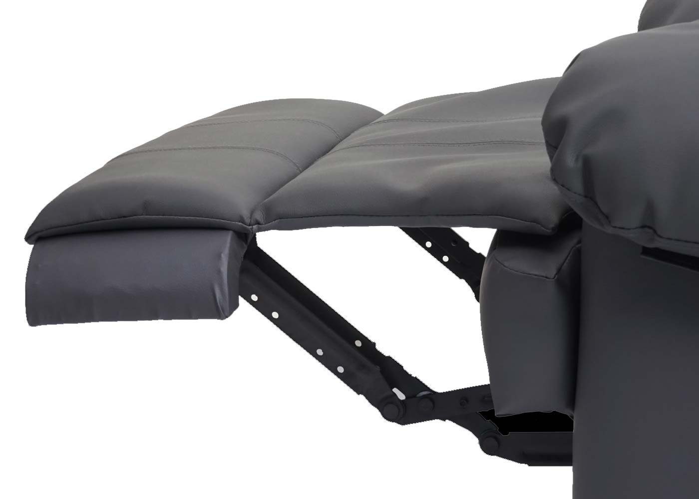 MCW Liegefläche: Fußstütze verstellbar, Rückenfläche, 165 cm, TV-Sessel MCW-G15, Verstellbare Liegefunktion grau