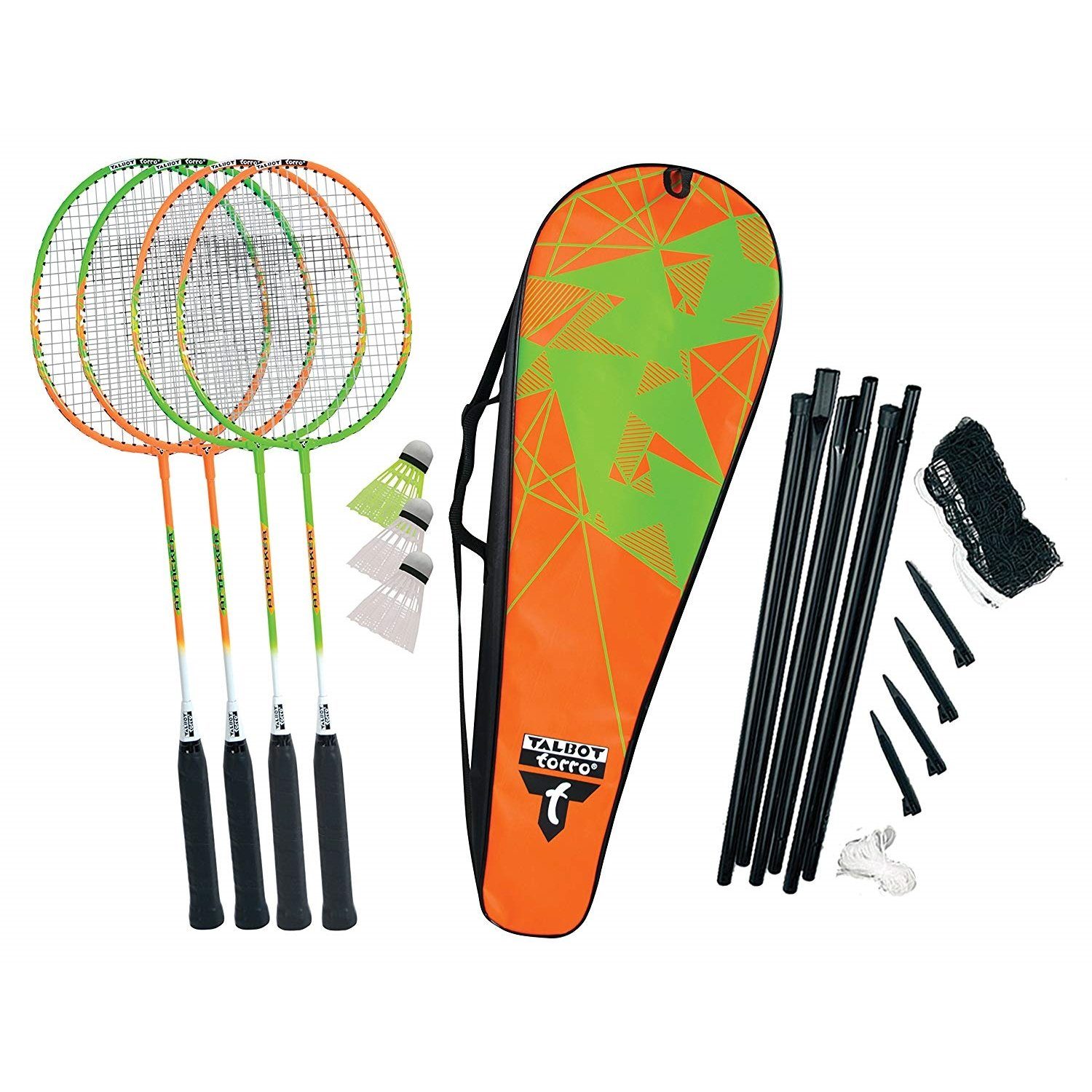 Badmintonschläger 449506 Badm.-Set 4 Attacker Plus