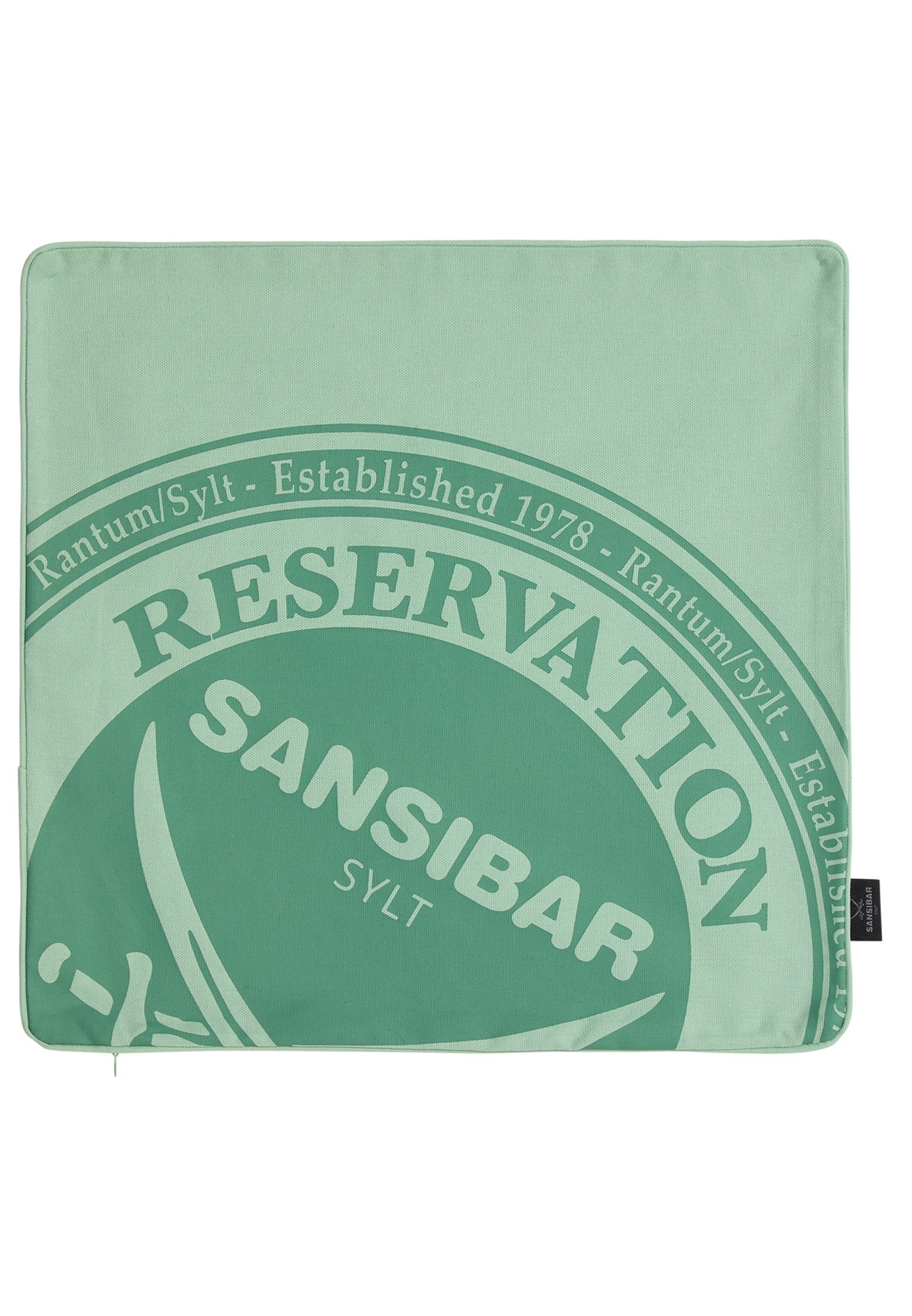 Sansibar Sylt Kissenbezug Kissenbezug Kissenhülle Reservation Design (1 Stück), 45x45 cm, (1 Stück), 1 Stück mit hochwertigem Sansibar Reservation Druck