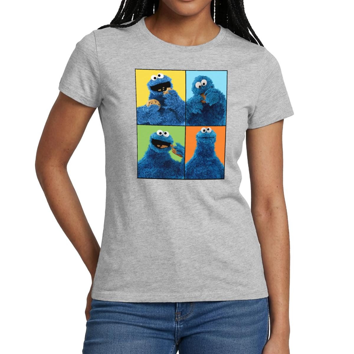T-Shirt Sesamstraße Krümelmonster Posen Frauen T-Shirt