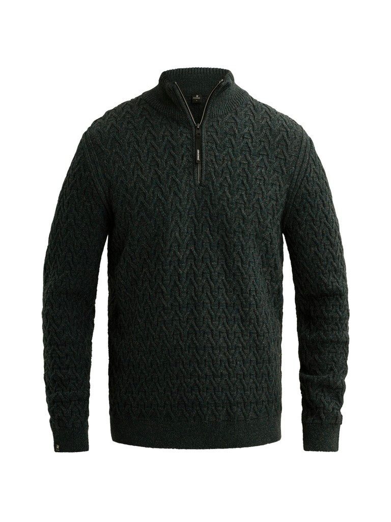 Vanguard Strickpullover Pullover aus einer Wollmischung mit halbem Reißverschluss