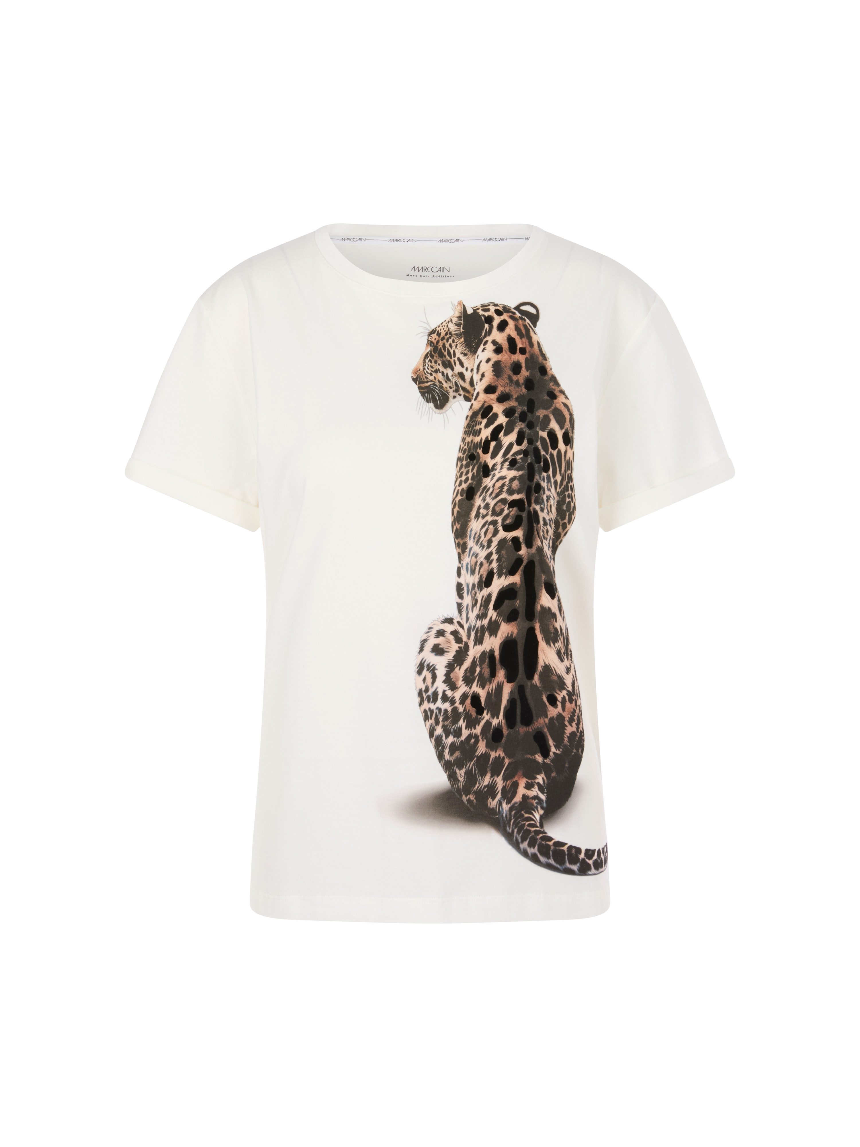 Marc Cain T-Shirt Sopo Sports Thema E Premium Damenmode Tierprint, reine Baumwolle