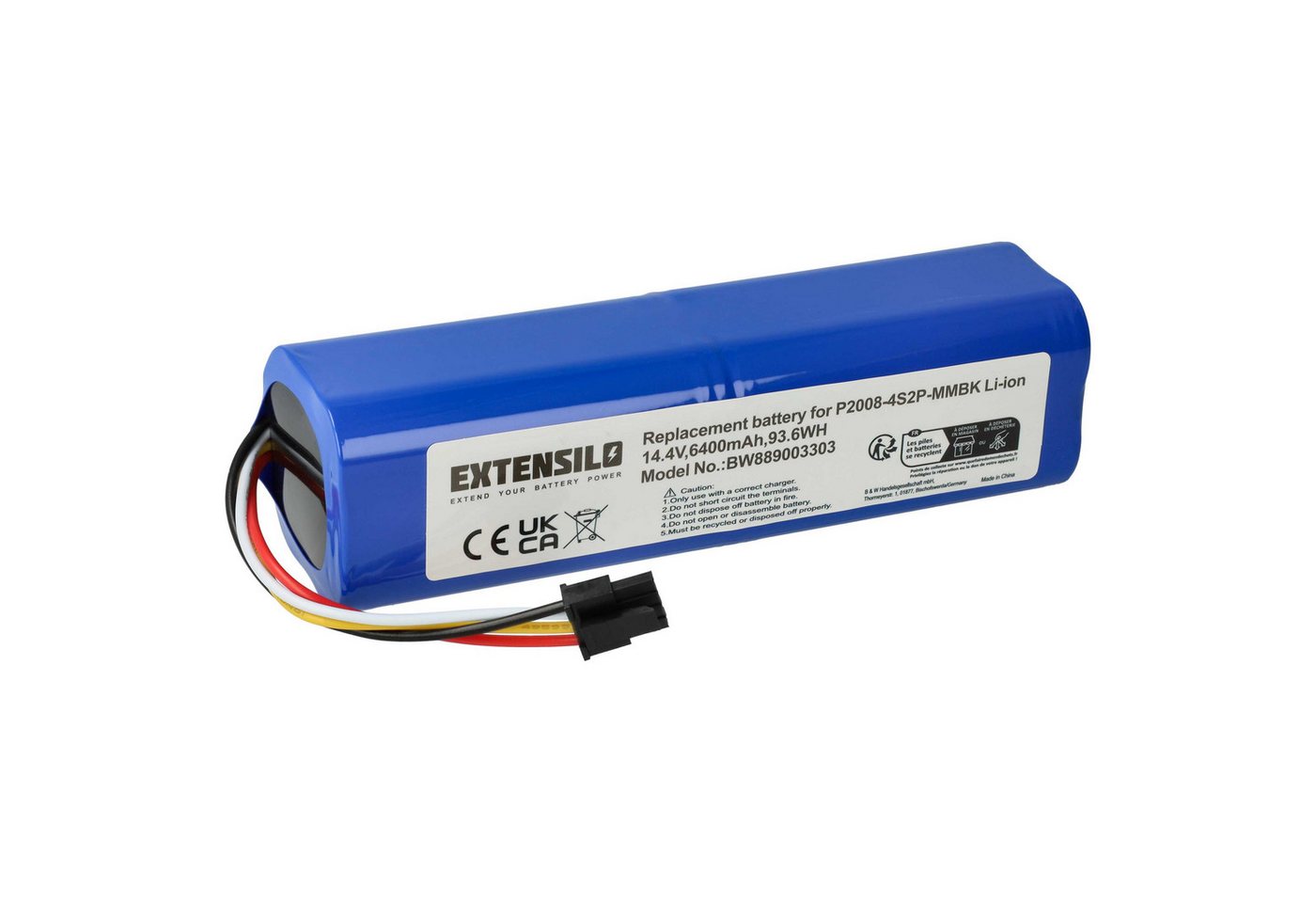 Extensilo Akku passend für Dreame L20 Ultra, RL55L, L10s Ultra, L10 Ultra, Staubsauger-Akku Akku Li-Ion 6400 mAh (14,4 V, 1 St), Leistungsfähiger Austausch-Akku für Ihren Saugroboter