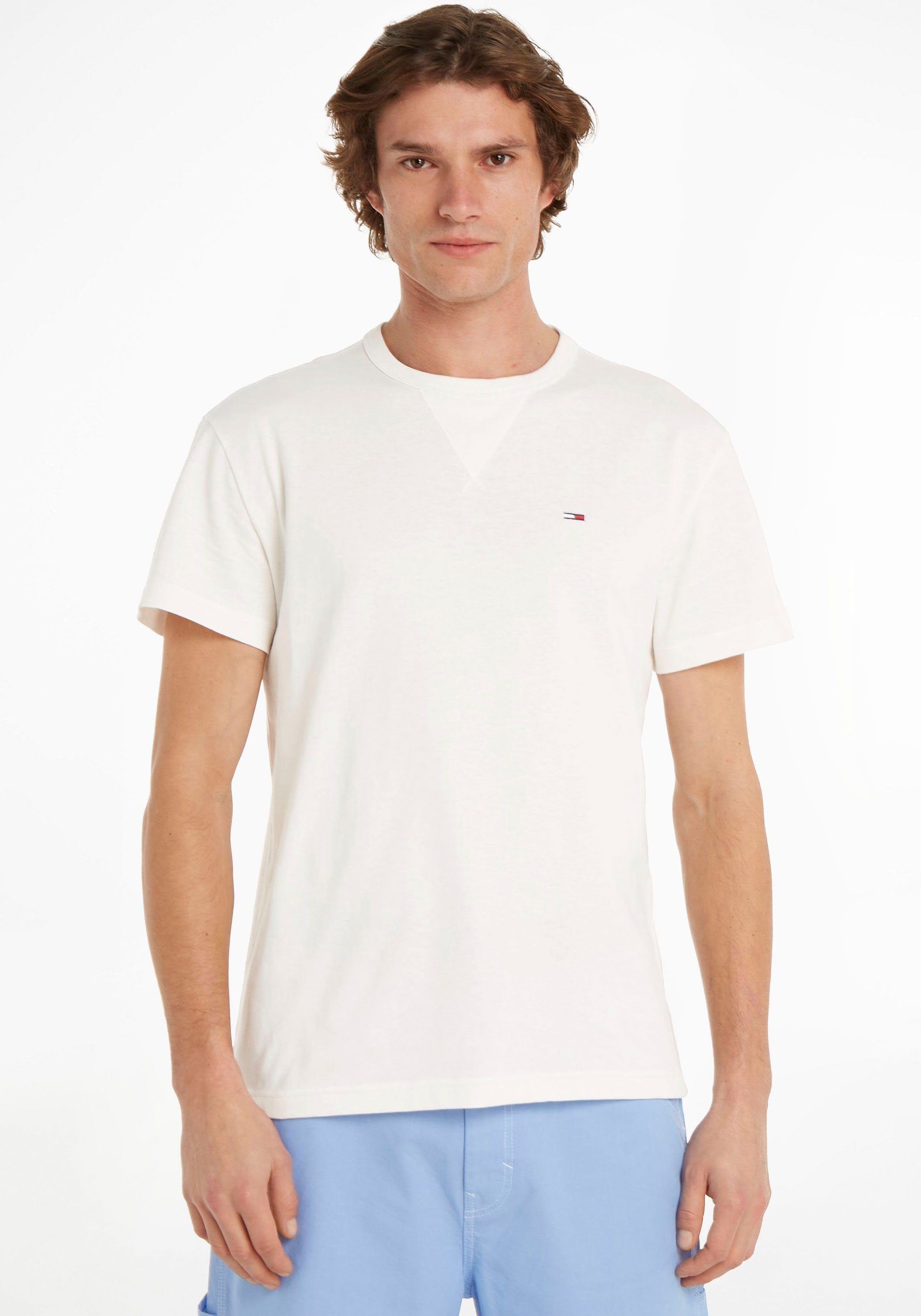 Tommy Jeans T-Shirt TJM CLSC RIB DETAIL FLAG TEE Ancient White