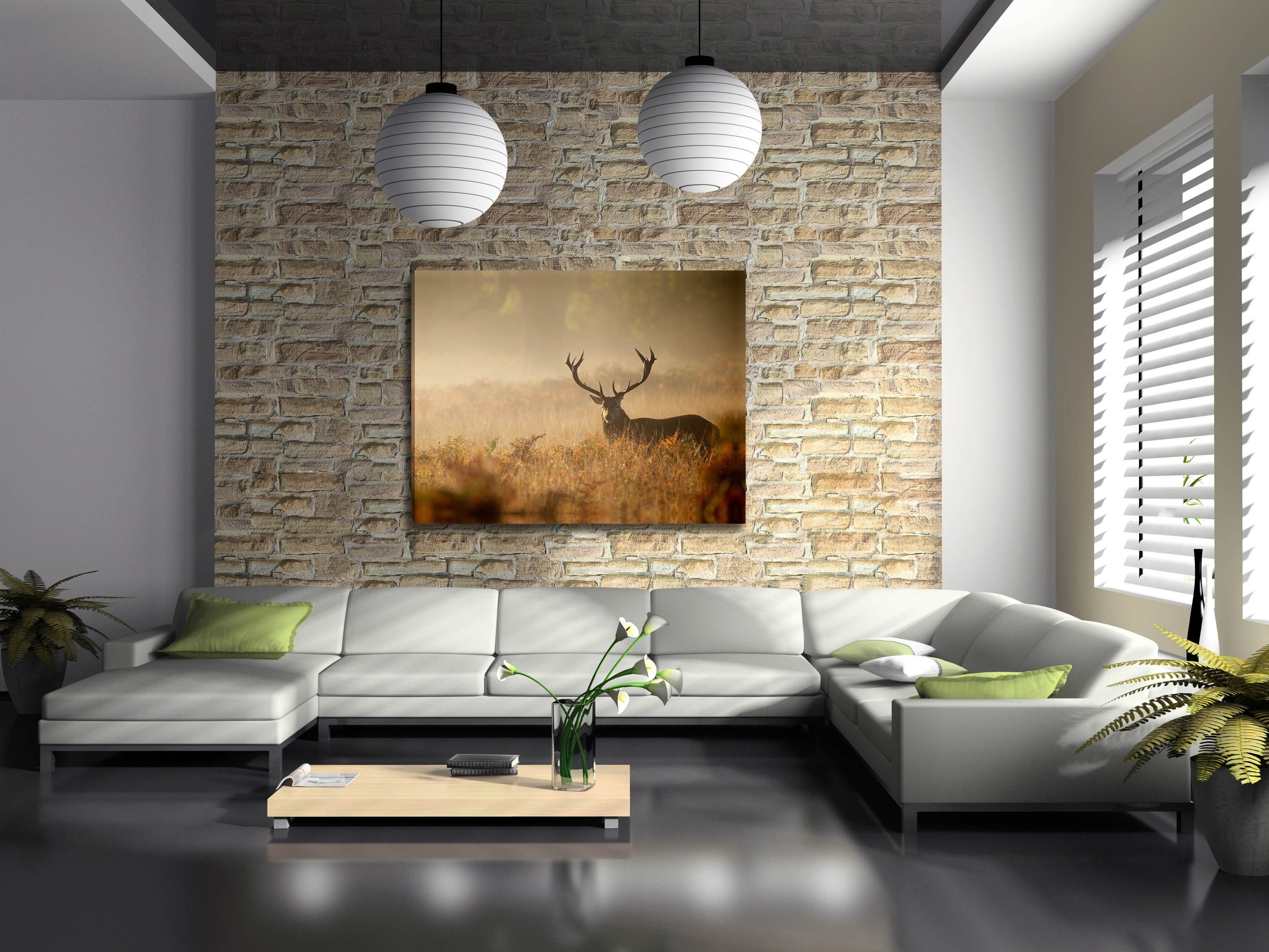 Visario Leinwandbild Wandbild auf Leinwand 80 x 60 cm aufhängfertig von Vis günstig online kaufen