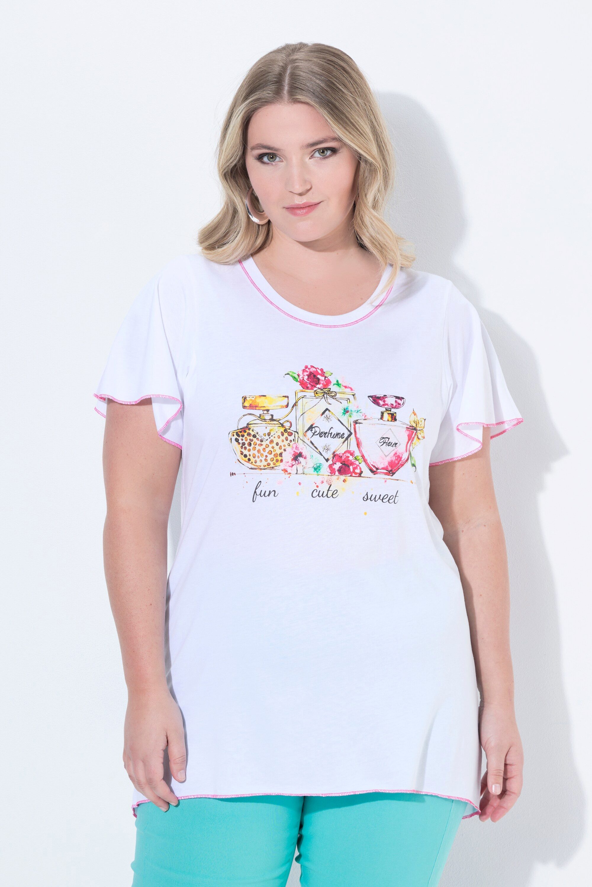 MIAMODA T-Shirt T-Shirt A-Linie Parfum-Motiv Halbarm
