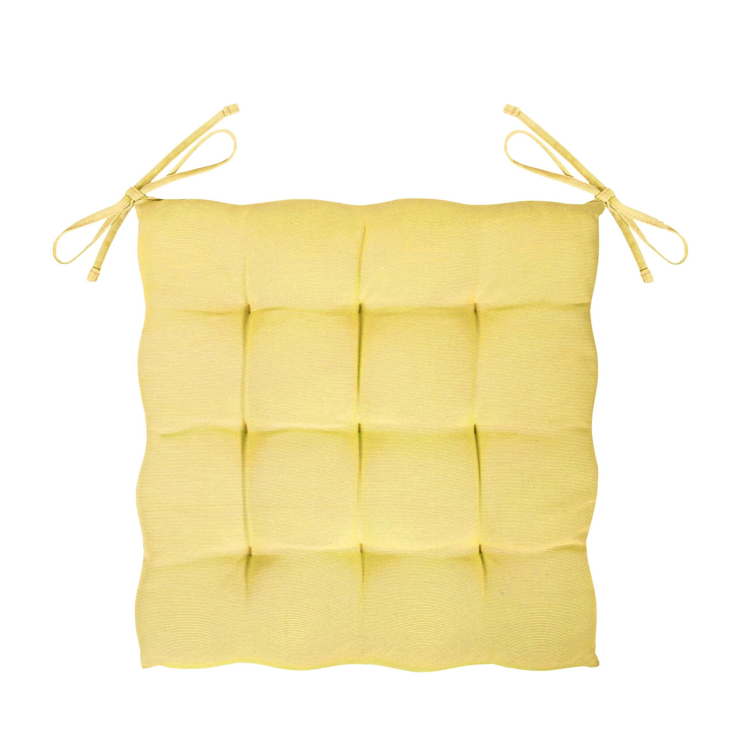 weich Sitzkissen für Gelb Außen MARK oder GREEN Sitzkissen, 40x40cm Textilien Innen, gefüllt, Stuhlkissen